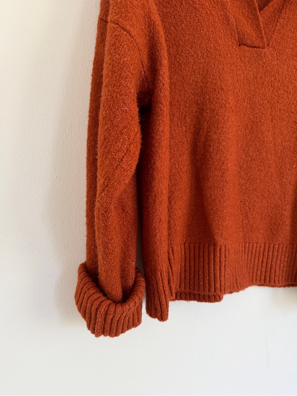 SOPHIE RUE Rust Collared Sweater - XL - Picture 2 of 7